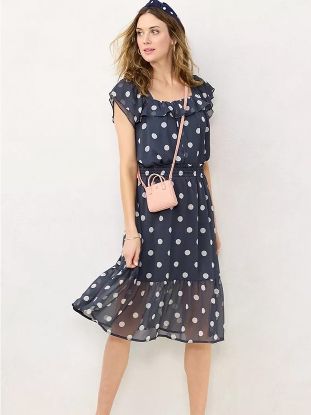 Tiered Smock-Waist Midi Skirt & Ruffled Sleeve Top nwt Sz Xxl Lauren Conrad
